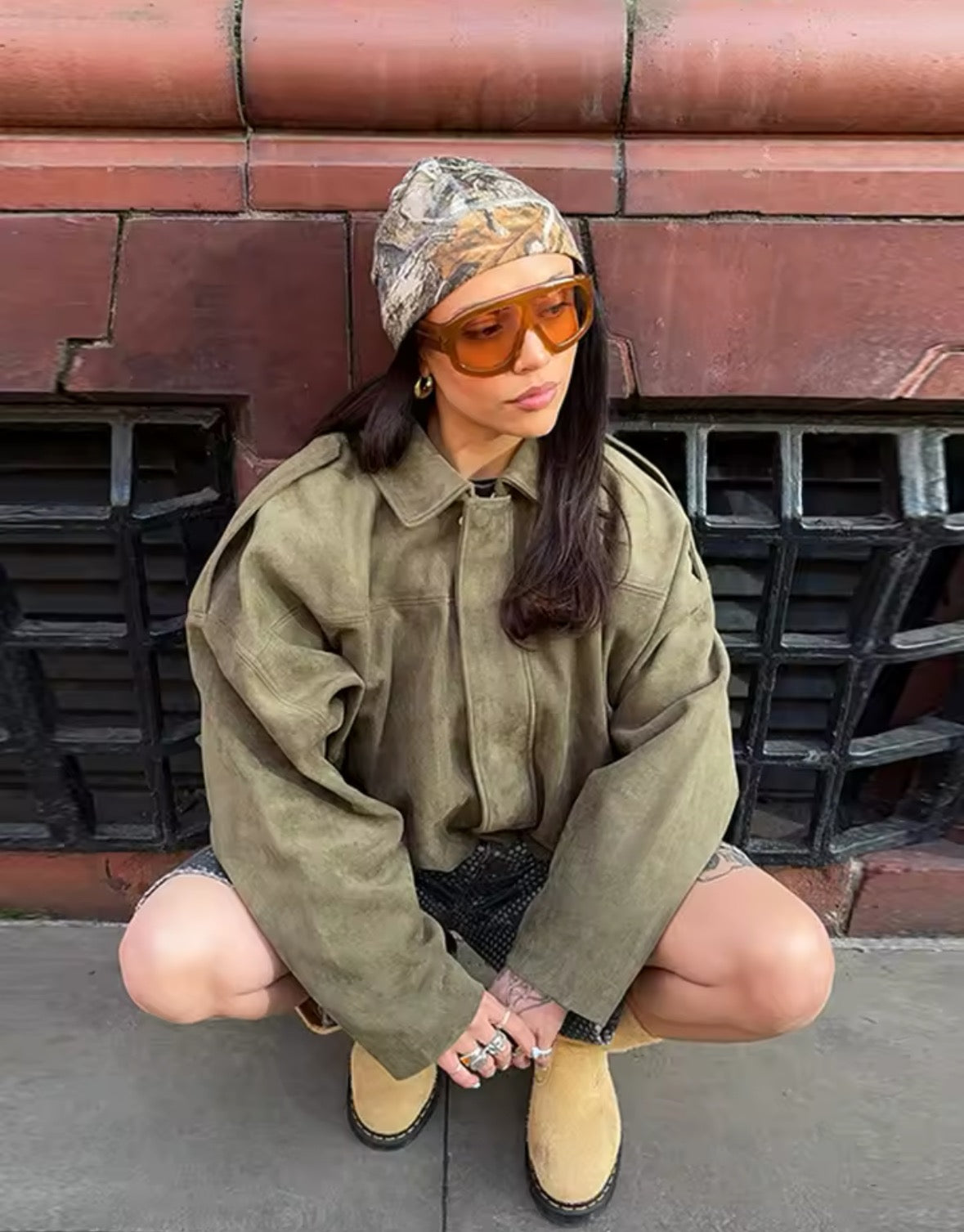Suede Bomber Jacke - PRE ORDER