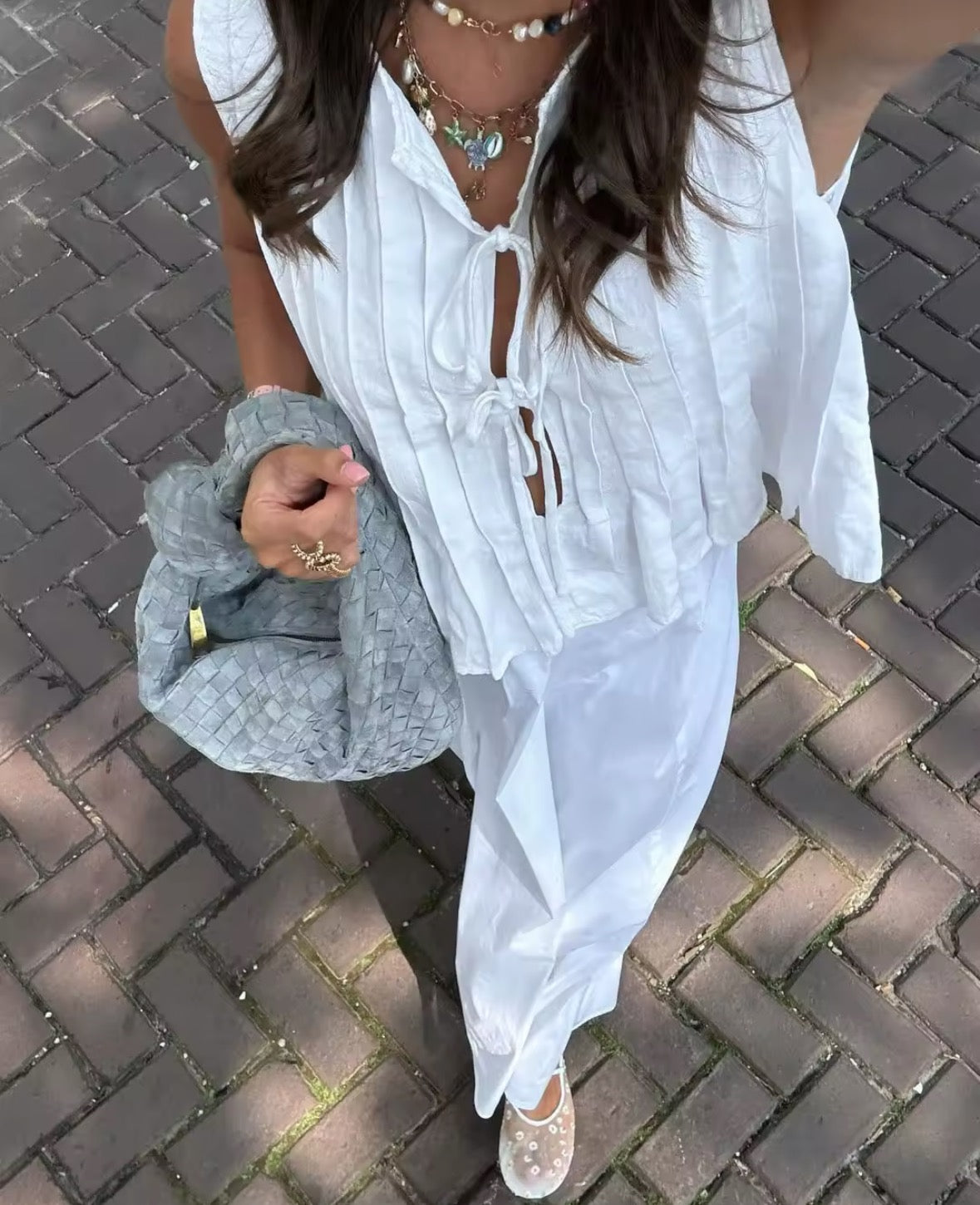 Santorini Breeze Co-Ord Set ( Elegant, leicht, mediterran - perfekt für Sommer-Vibes )