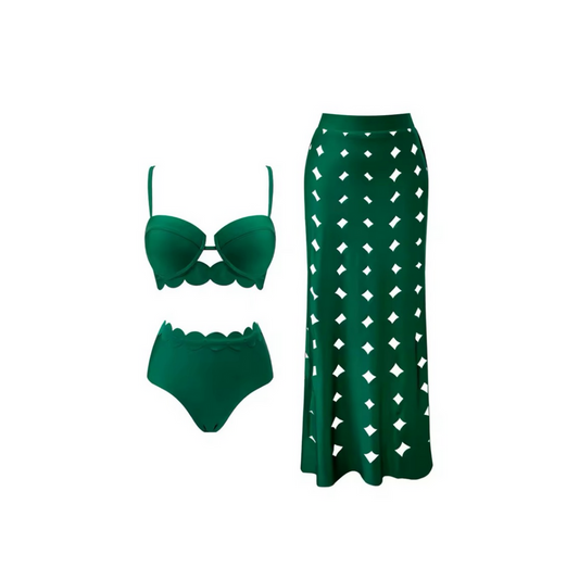 Emerald Wave cutout bikini set
