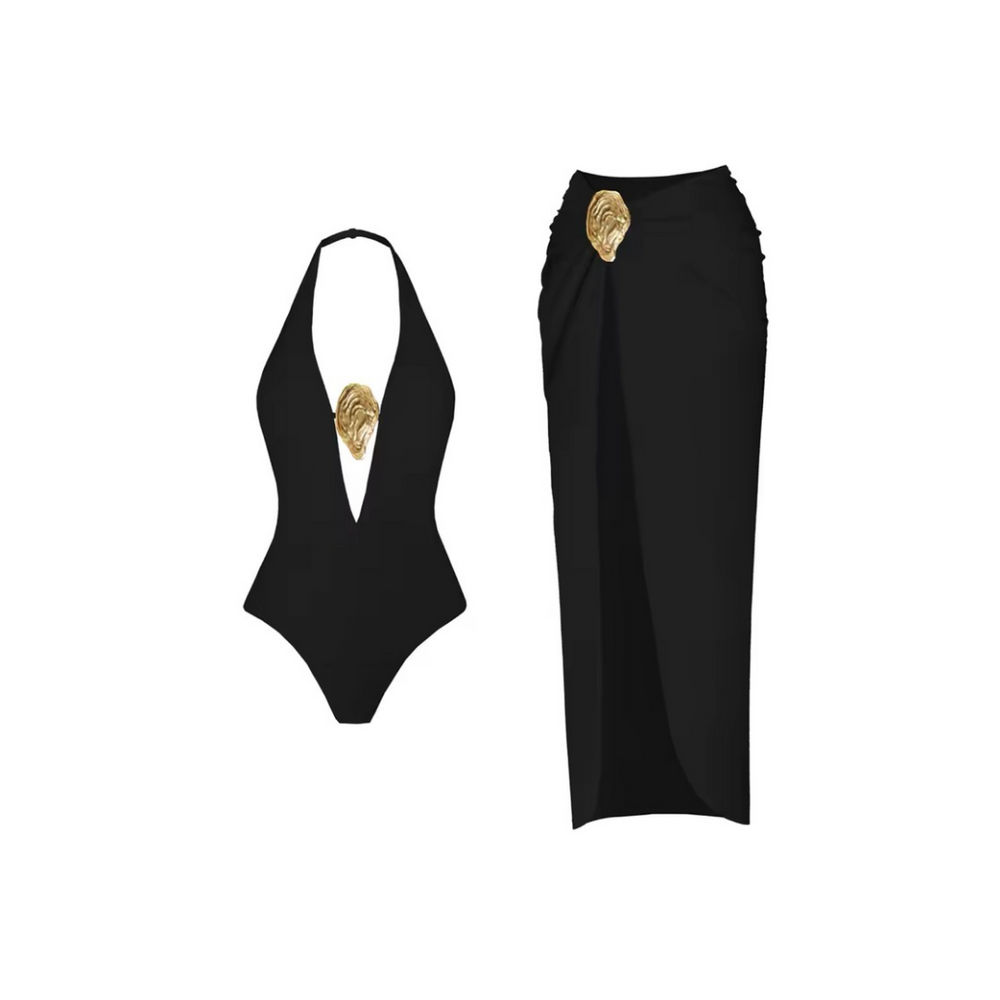 Ocean Muse– Badeanzug & Wickelrock-Set